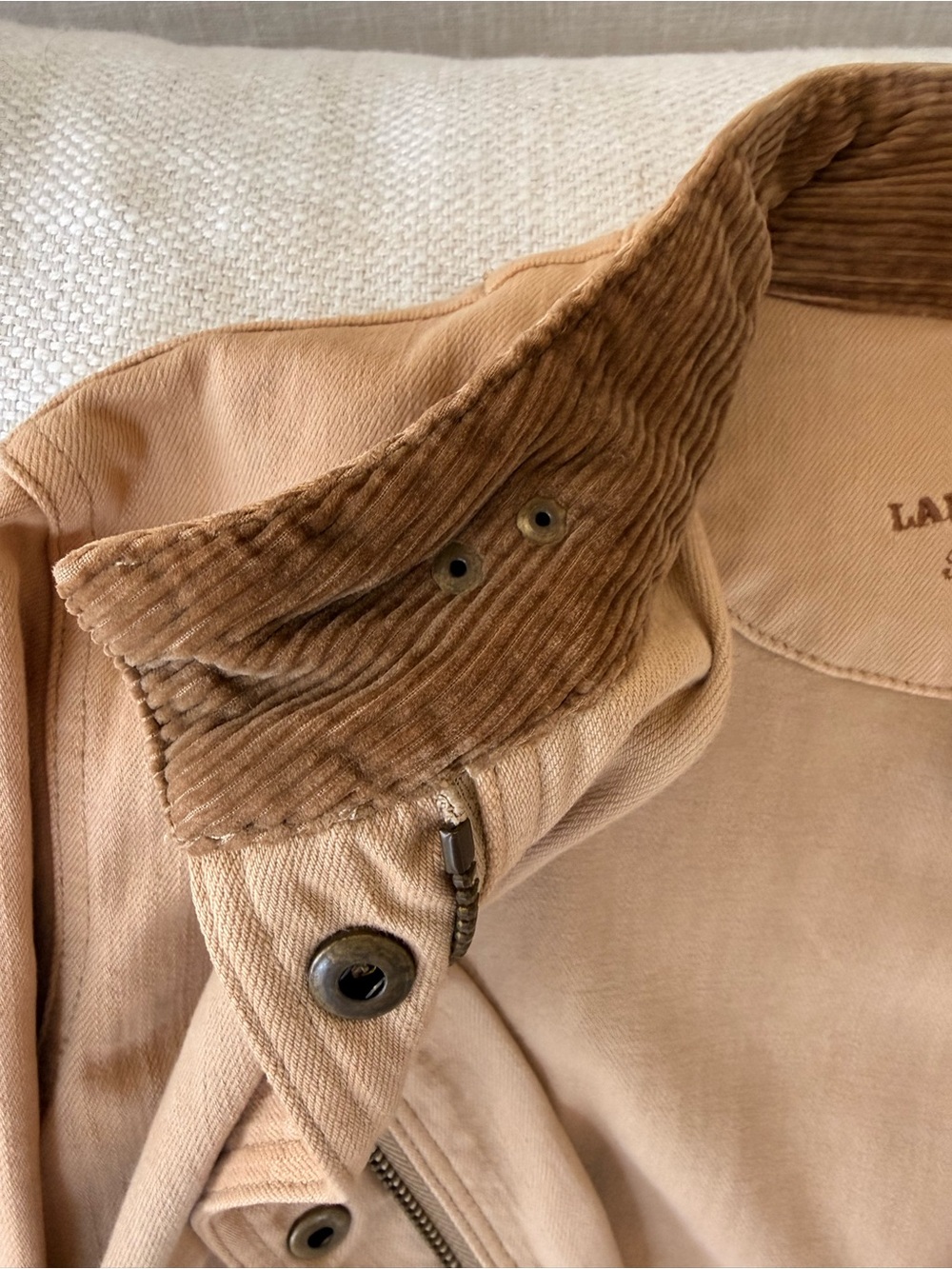 Ralph Lauren Tan Field Jacket with Leather-Trim Pockets - Picture 7 of 15